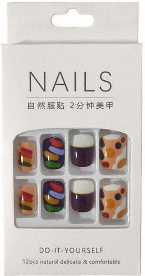Αυτοκόλλητα Νύχια Σε Διάφορα Σχέδια - Press-on Fake Nails