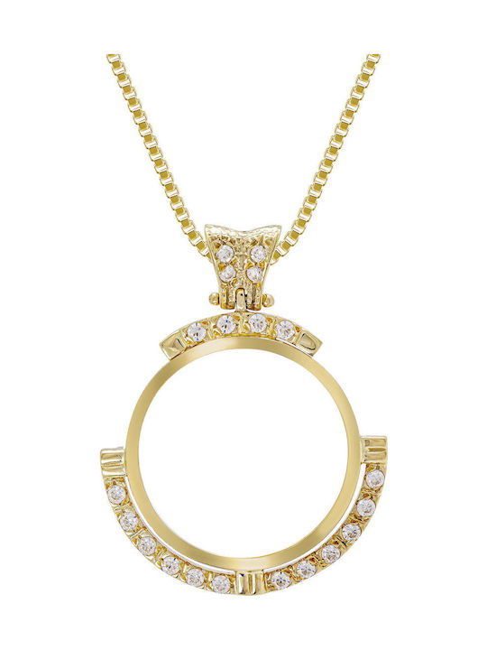 Kiriakos Gofas Charm with Stones made of 14K Gold