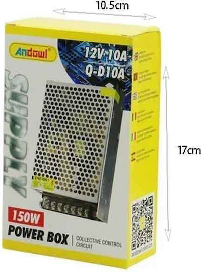 Andowl Qd10a Τροφοδοτικό LED Ισχύος 150W με Τάση Εξόδου 12V