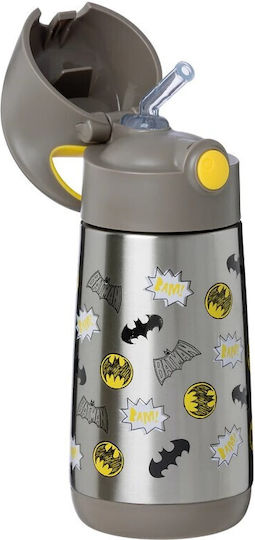 B.Box Детска Бутилка За Вода Batman Със Сламка Сива 350ml