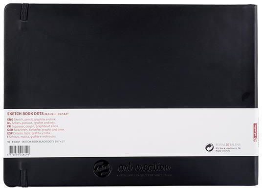 Royal Talens Sketch Pad Sketchbook Art Creation Sketch Book Dots Black 30x21cm 80g