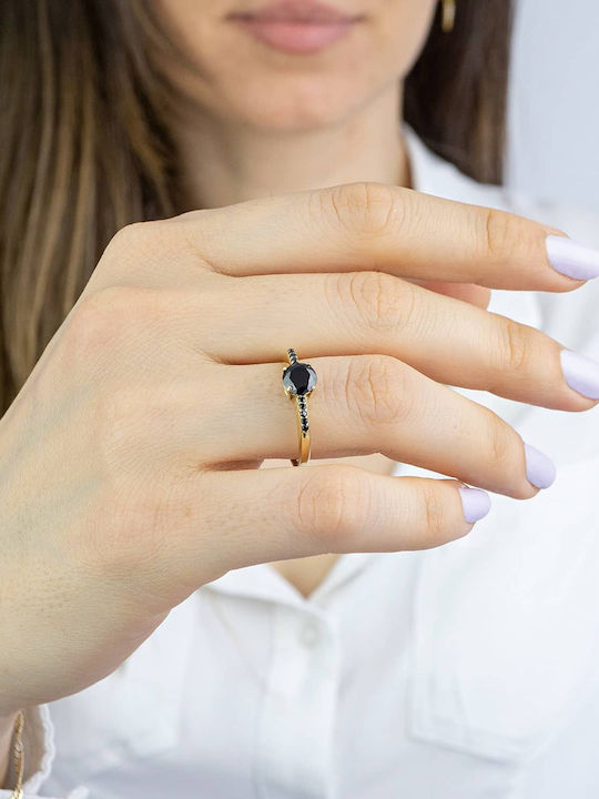 Kiriakos Gofas Μονόπετρο από Χρυσό 14K