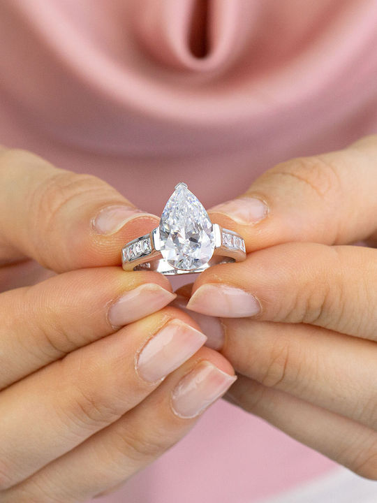 Kiriakos Gofas Einzelstein aus Weißgold 14K