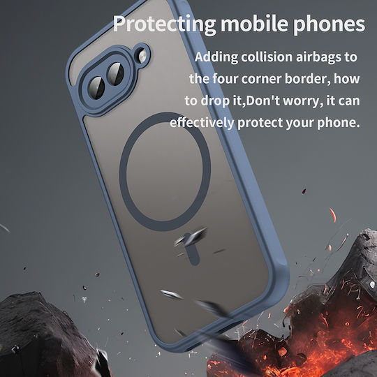 Techsuit Halofrost Ii Magsafe Umschlag Rückseite Silikon Marineblau (Google Pixel 9a)