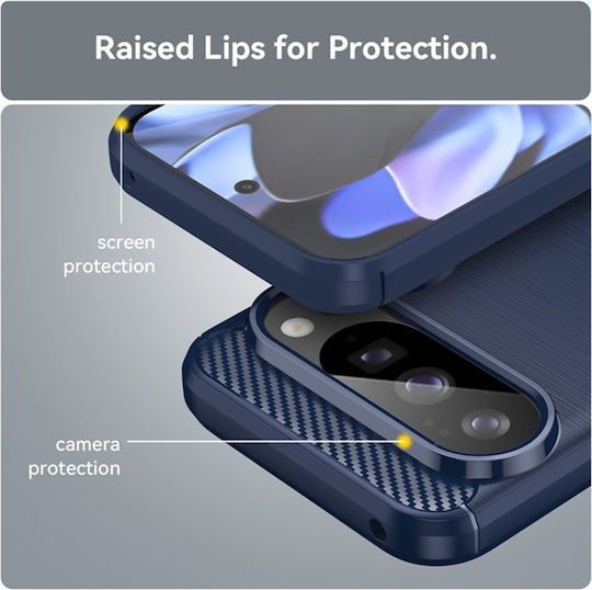 Techsuit Carbon Bumper Силикон / Пластмаса Син (Google Pixel 10 / 10 Pro)