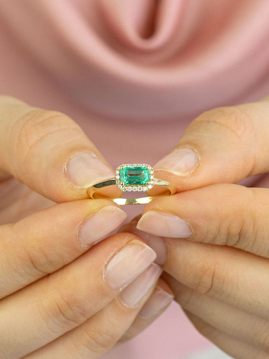 Kiriakos Gofas Femeie Inel cu Diamant din Aur 18K