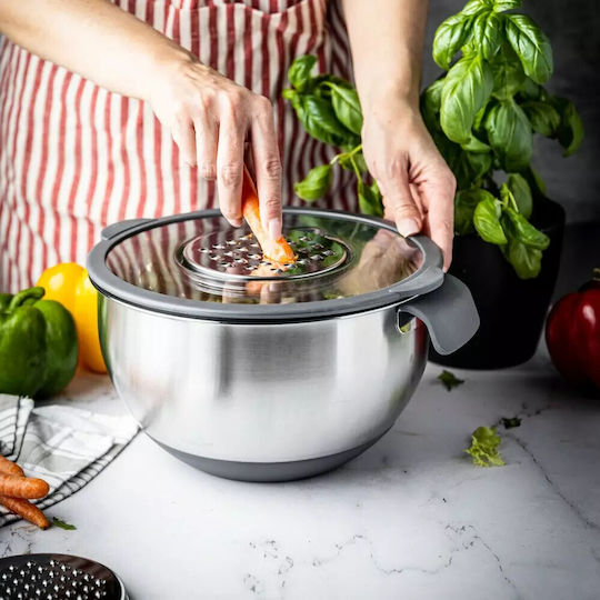 KING Hoff Stainless Steel Mixing Bowl Capacity 5lt with Diameter 24cm and Height 14cm.
