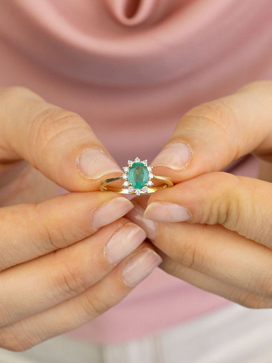 Kiriakos Gofas Femeie Inel cu Diamant din Aur 18K