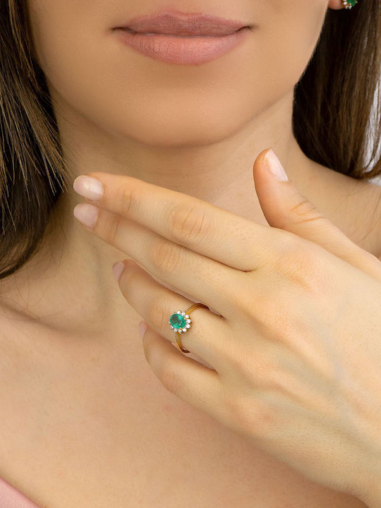 Kiriakos Gofas Femeie Inel cu Diamant din Aur 18K