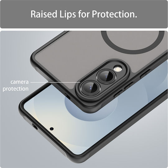 Techsuit Halofrost Ii Magsafe Umschlag Rückseite Silikon / Kunststoff Schwarz (Galaxy S25 Edge)