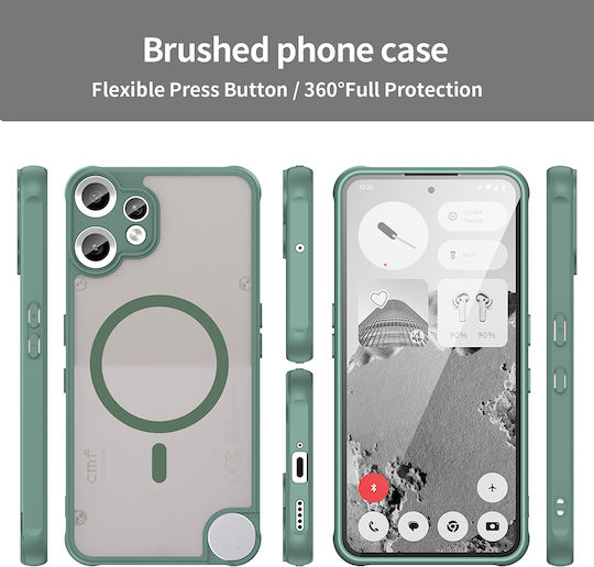 Techsuit Halofrost Ii Magsafe Umschlag Rückseite Silikon Grün (Nichts CMF Phone 2 Pro)