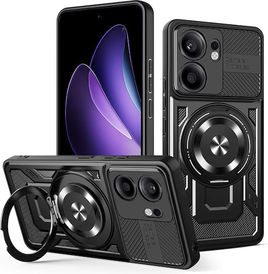 Techsuit Задна корица Силикон Черен (Oppo Reno13 F / FS)