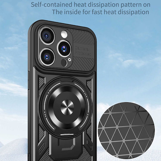 Techsuit Umschlag Rückseite Silikon Schwarz (iPhone 17 Pro Max / iPhone 17 Pro / iPhone 16 Pro Max)