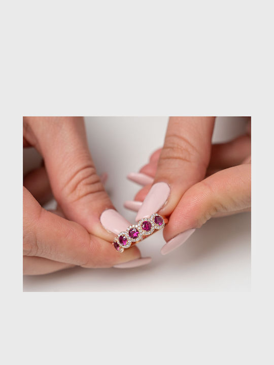 Kiriakos Gofas Damen Ring mit Diamant aus Roségold 18K
