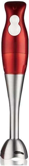Blender De Mână Cu Tijă Din Inox 200W Roșu