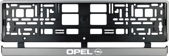 Set 2 Stück Silberne Nummernschildrahmen Opel