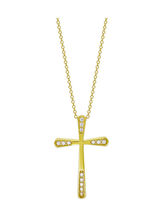 Kiriakos Gofas Дамски Златен Кръст 14K