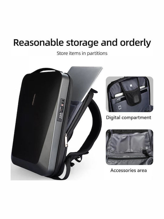 Rucsac Antifurt Mark Ryden Impermeabil cu Lacăt TSA Port USB și Micro USB Compatibil cu Laptop de 17,3 Inch și Tabletă de 12,9 Inch Material Oxford Carcasă Dura ABS Fluier Integrat în Cataramă Negru