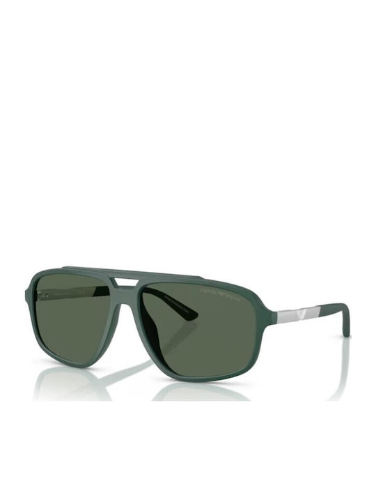 Emporio Armani Men's Sunglasses with Green Frame and Green Lens