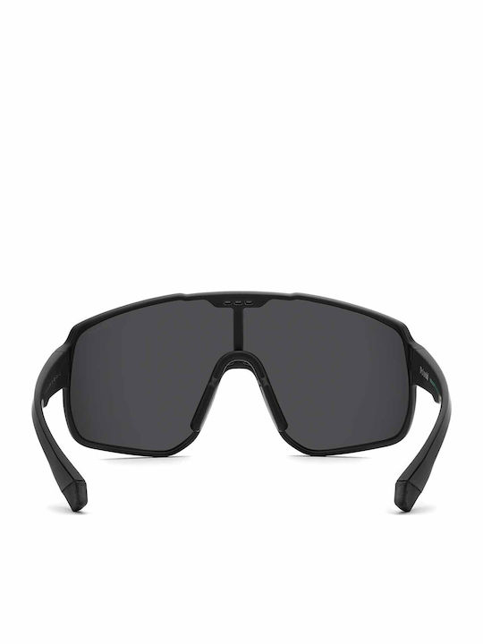 Polaroid Mask Kids Sunglasses with Polarized Mirror Lens Black for 7-11 Years