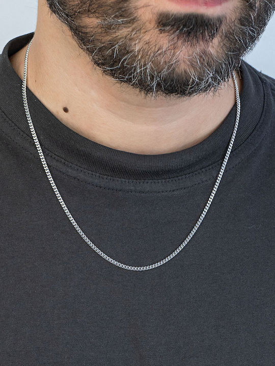 Kiriakos Gofas Silver Chain Neck Thin Thickness 2.7mm