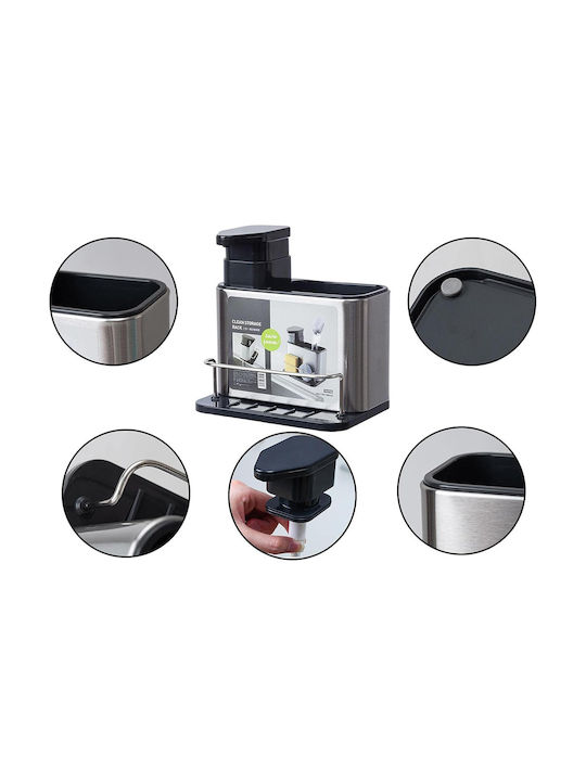 Verk Group Dispenser Kitchen made of Stainless Steel with Sponge Holder Silver 340ml