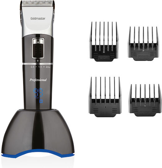Goldmaster Elegant Επαναφορτιζόμενη Κουρευτική Μηχανή Μαύρη GM-7147