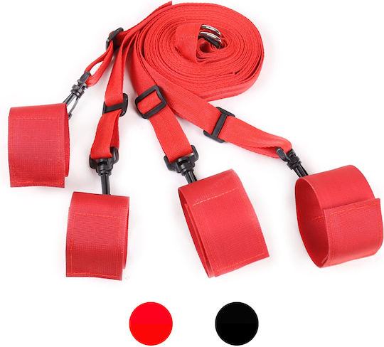 Kinksters Bed Restraint Set in Red Color