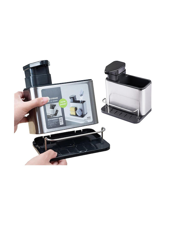 Verk Group Dispenser Kitchen made of Stainless Steel with Sponge Holder Silver 340ml