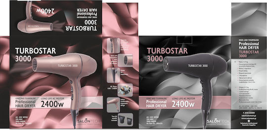 Salon Tech Turbostar 3000 Professional Hair Dryer 2400W Brown