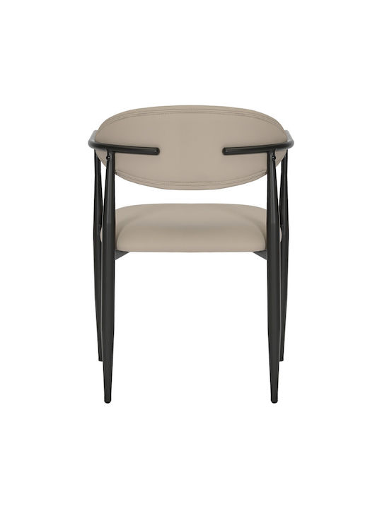 Kalone Dining Room Artificial Leather Chair Grey-beige 56x55x78cm