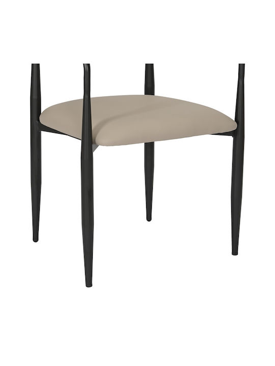 Kalone Dining Room Artificial Leather Chair Grey-beige 56x55x78cm