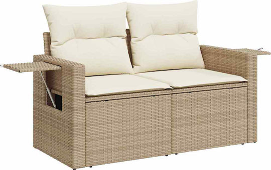 Garten- und Outdoor-Möbelsets 9 Stück Beige mit Kissen