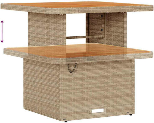 Garten- und Outdoor-Möbelsets 9 Stück Beige mit Kissen