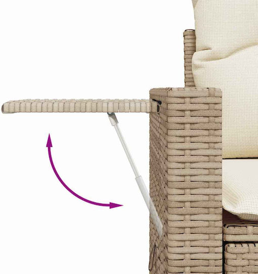 Garten- und Outdoor-Möbelsets 9 Stück Beige mit Kissen
