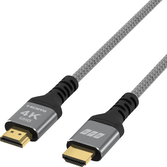 EFB HDMI 2.0 Premium Hochgeschwindigkeits 4K 60Hz HDR Kabel HDMI-Stecker - HDMI-Stecker 1m Grau