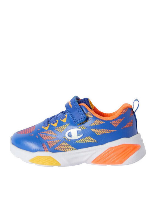 Παιδικά Sneakers με Σκρατς & Φωτάκια Μπλε