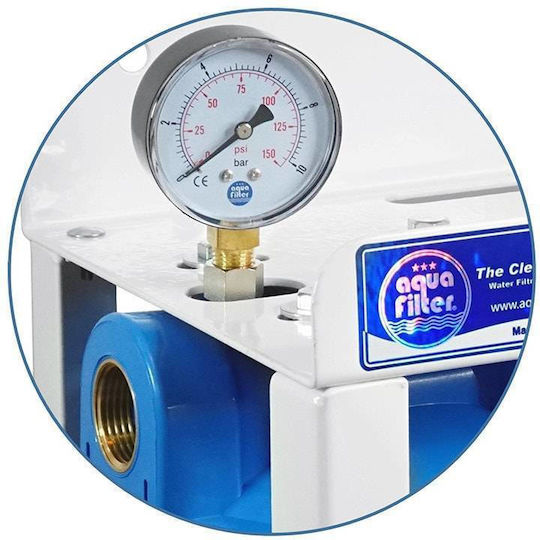Aqua Filter Big Blue Συσκευή Φίλτρου Νερού Τριπλή Κεντρικής Παροχής Διατομής 1'' BBF328