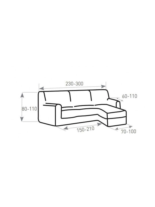 Sofazip Elastische Abdeckung für Ecksofa Grün 1Stück SZPTCDVERDE