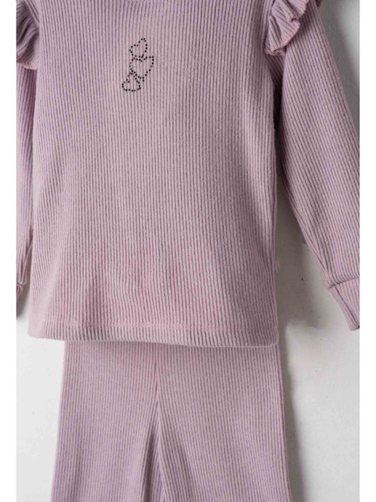 Kinder-Set mit Leggings Winter 2Stück Lilac