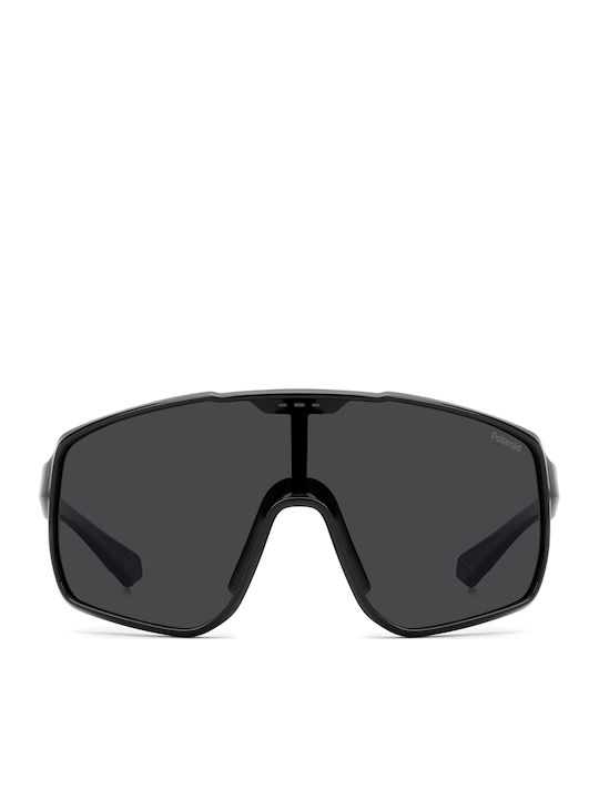 Polaroid Mask Kids Sunglasses with Polarized Lens Black for 7-11 Years