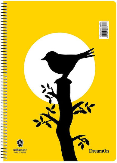 Salko Paper Spiral Notebook Ruled A4 4 Subjects 1pcs (Μiscellaneous Designs)
