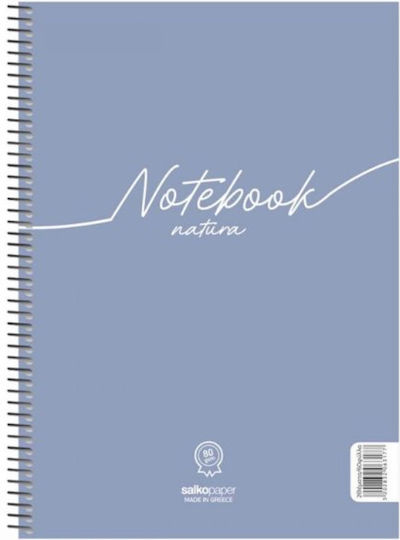 Salko Paper Notebook Natura Set 10 Spiral Notebooks A4 120 Sheets Ruled 4 Topics Green