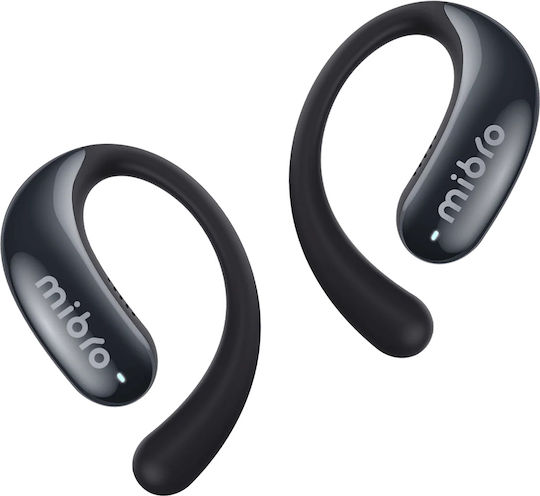 Mibro Open Ear Bluetooth Handsfree Ακουστικά με Αντοχή στον Ιδρώτα και Θήκη Φόρτισης Μαύρα