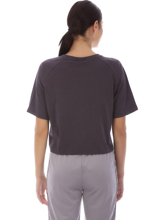 Grisha Γυναικείο Crop T-shirt Ανθρακί
