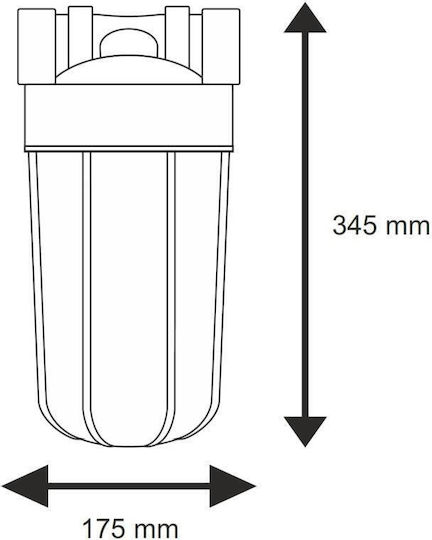 Aqua Filter Water Filtration System Single Central Supply Micron 1'' BBF112