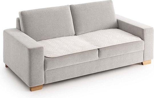 Sofazip Topper Ελαστικό Κάλυμμα Τριθέσιου Καναπέ Ivory 65x160cm