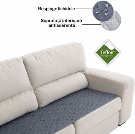 Sofazip Topper Wasserdicht Elastische Abdeckung für Vier-Sitzer-Sofa Gray 65x200cm 1Stück