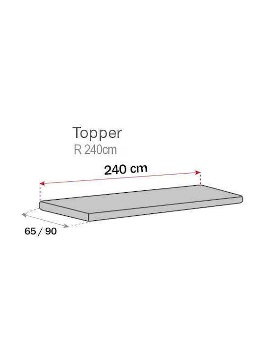 Sofazip Topper Husă Elastică Canapea cu cinci locuri Brown 90x240cm 1buc