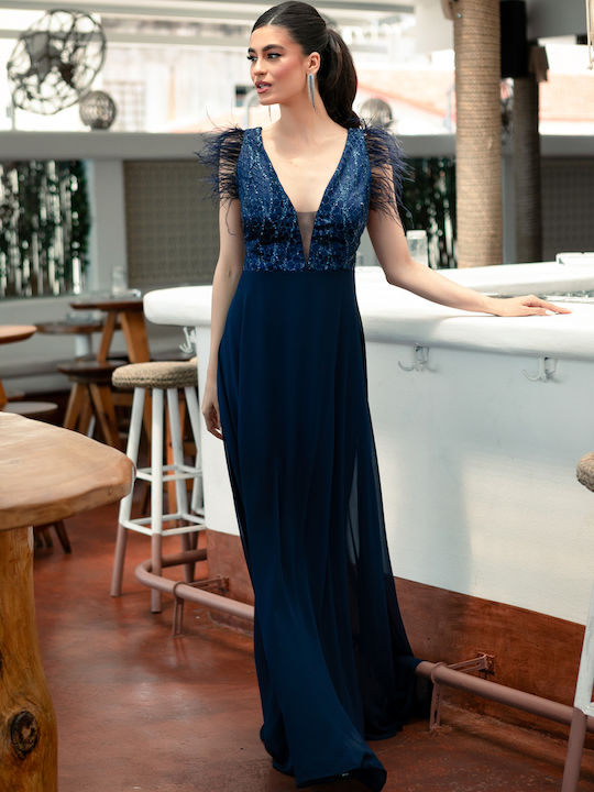 Maxi Dress for Wedding / Baptism Blue